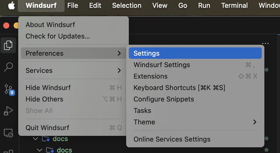 VSCode打开设置界面
